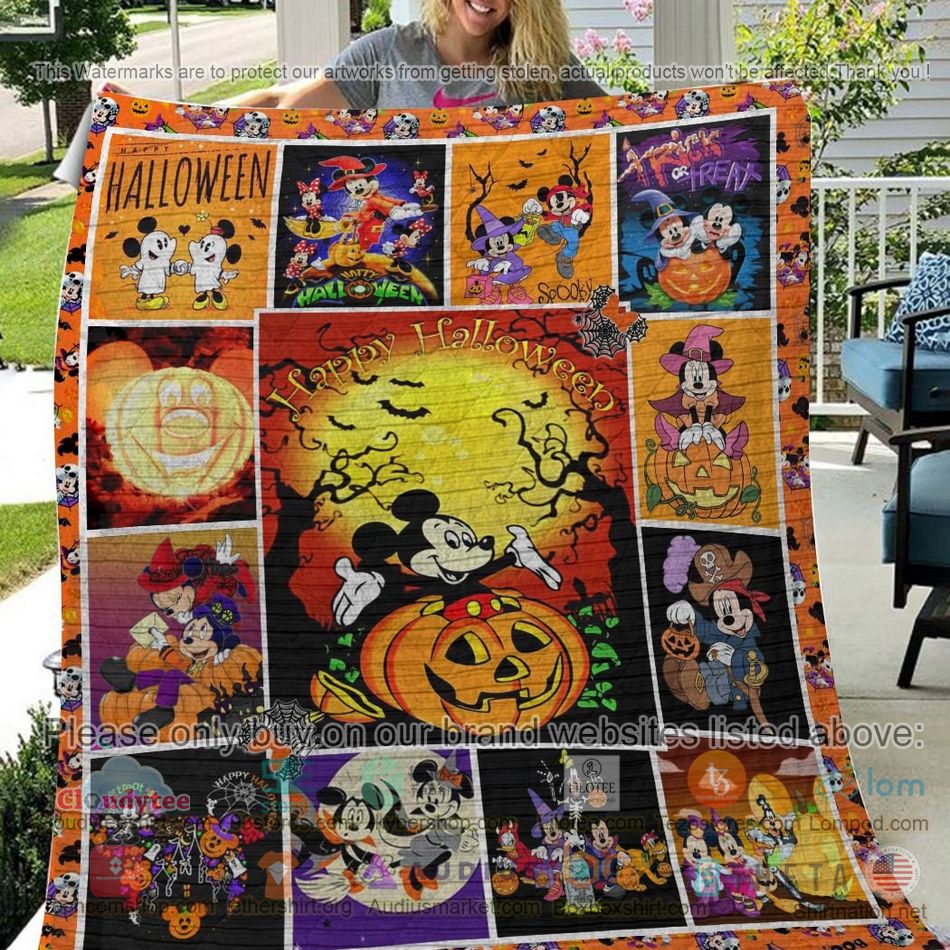 mickey mouse halloween pumpkin quilt 1 81275