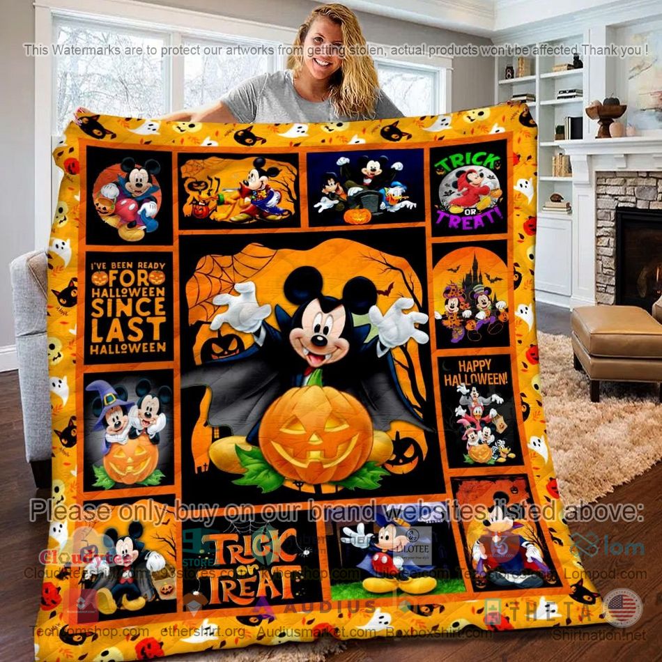 mickey mouse pumpkin halloween quilt 1 97480