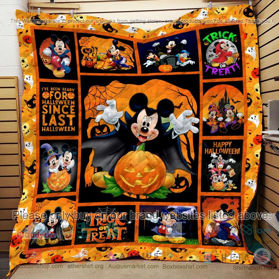 mickey mouse pumpkin halloween quilt 2 65010