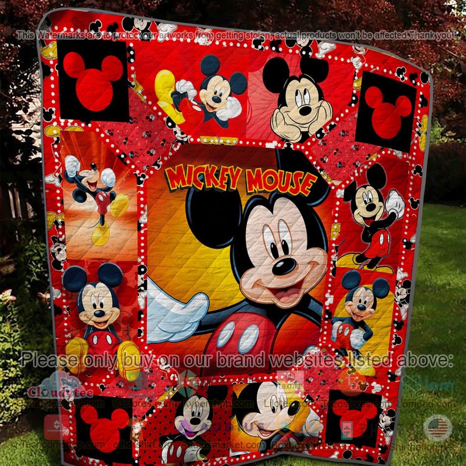 mickey mouse red quilt 2 13559