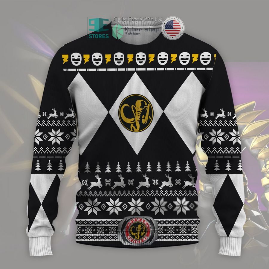 mighty morphin power rangers black sweatshirt sweater 1 92671