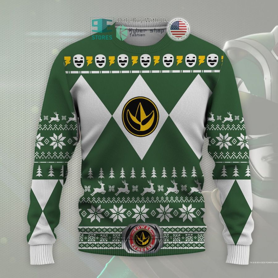 mighty morphin power rangers green sweatshirt sweater 1 13348