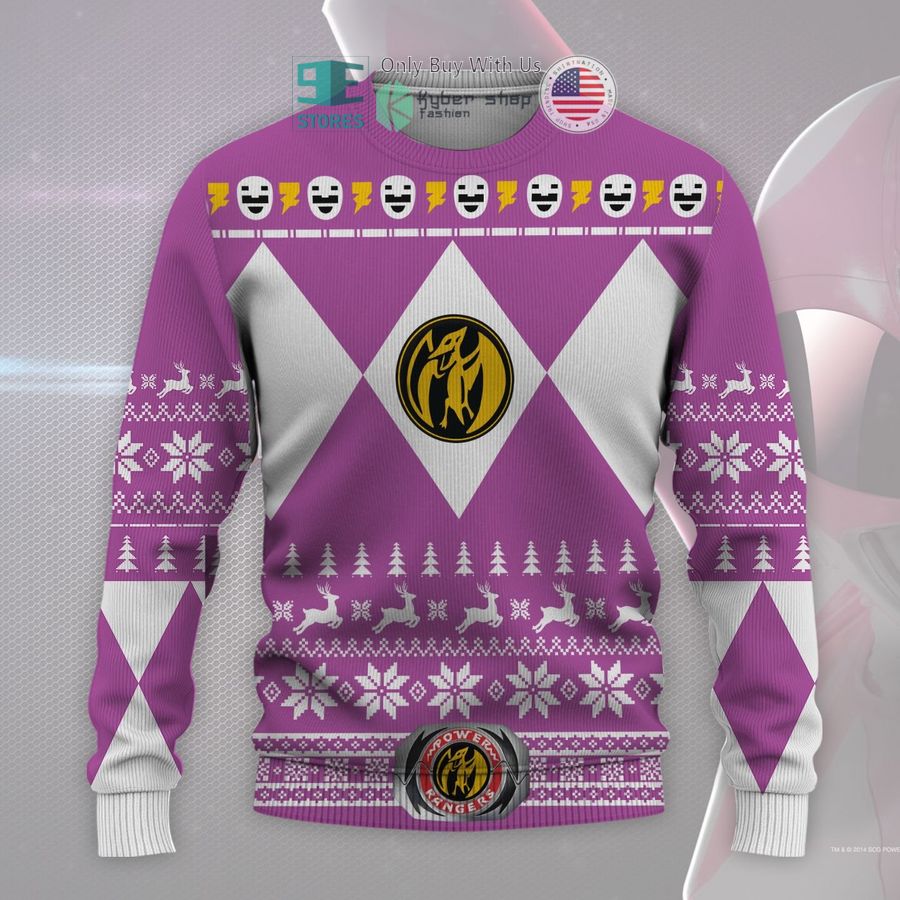 mighty morphin power rangers pink sweatshirt sweater 1 847
