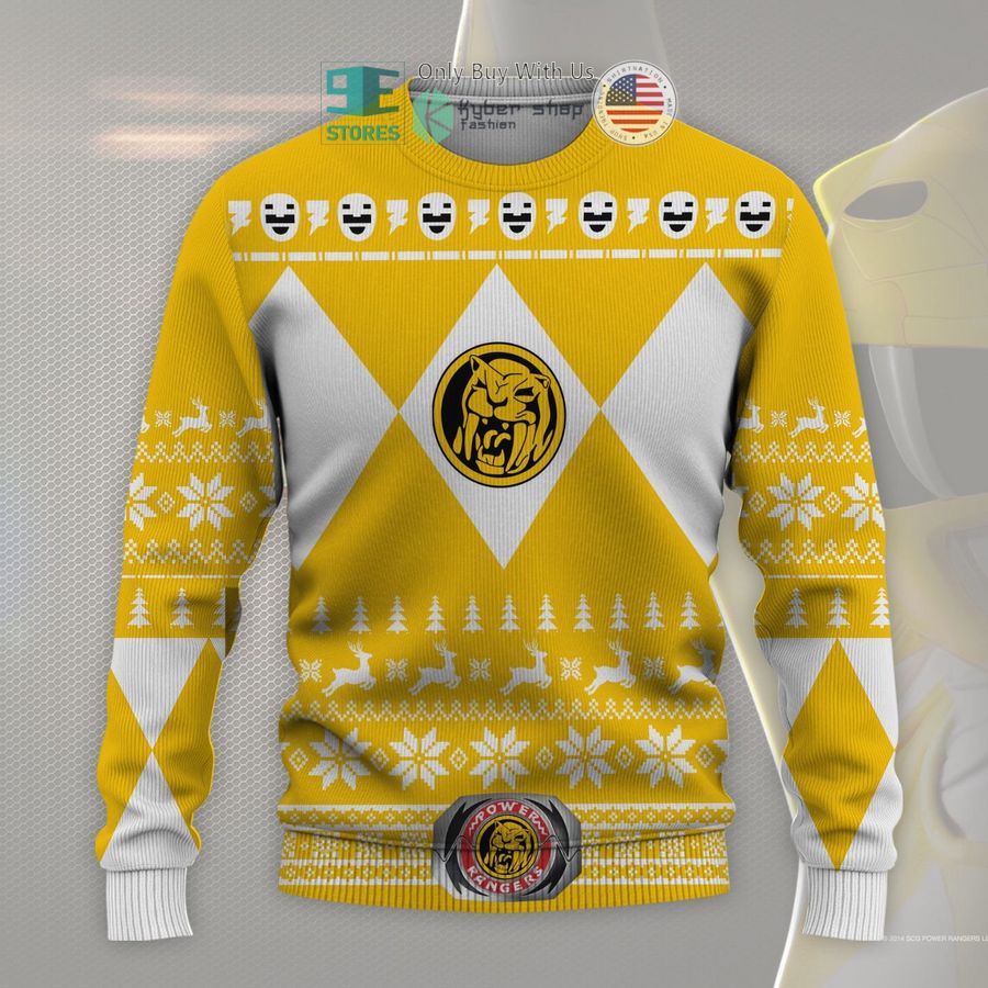 mighty morphin power rangers yellow sweatshirt sweater 1 89927
