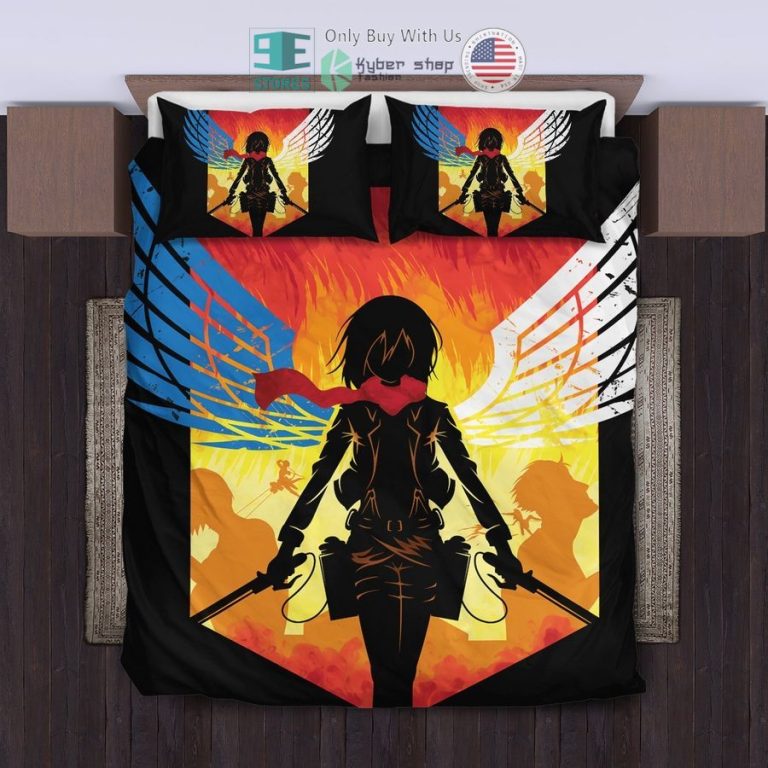 mikasa attack on titan bedding set 1 40239