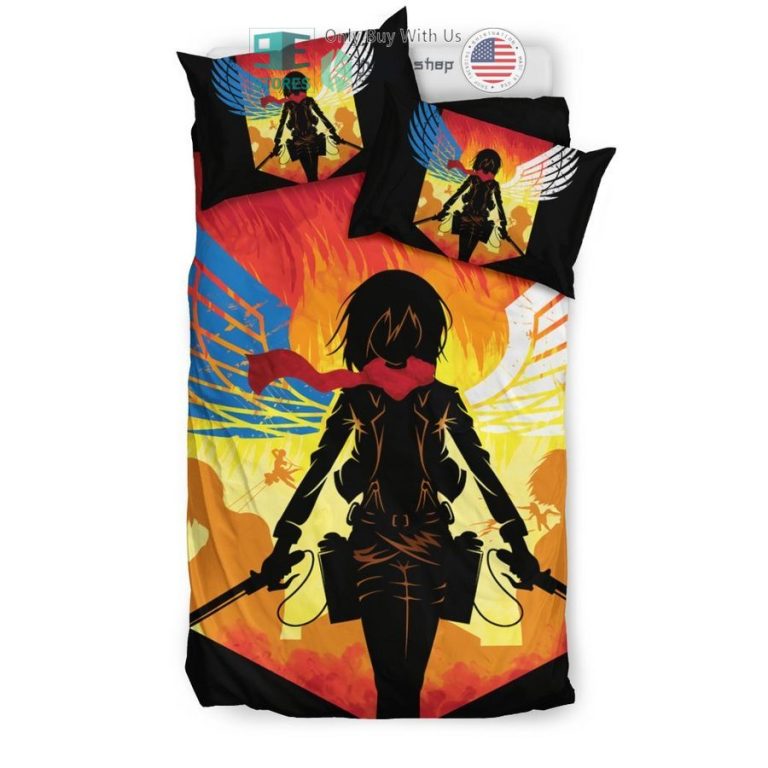 mikasa attack on titan bedding set 2 35822