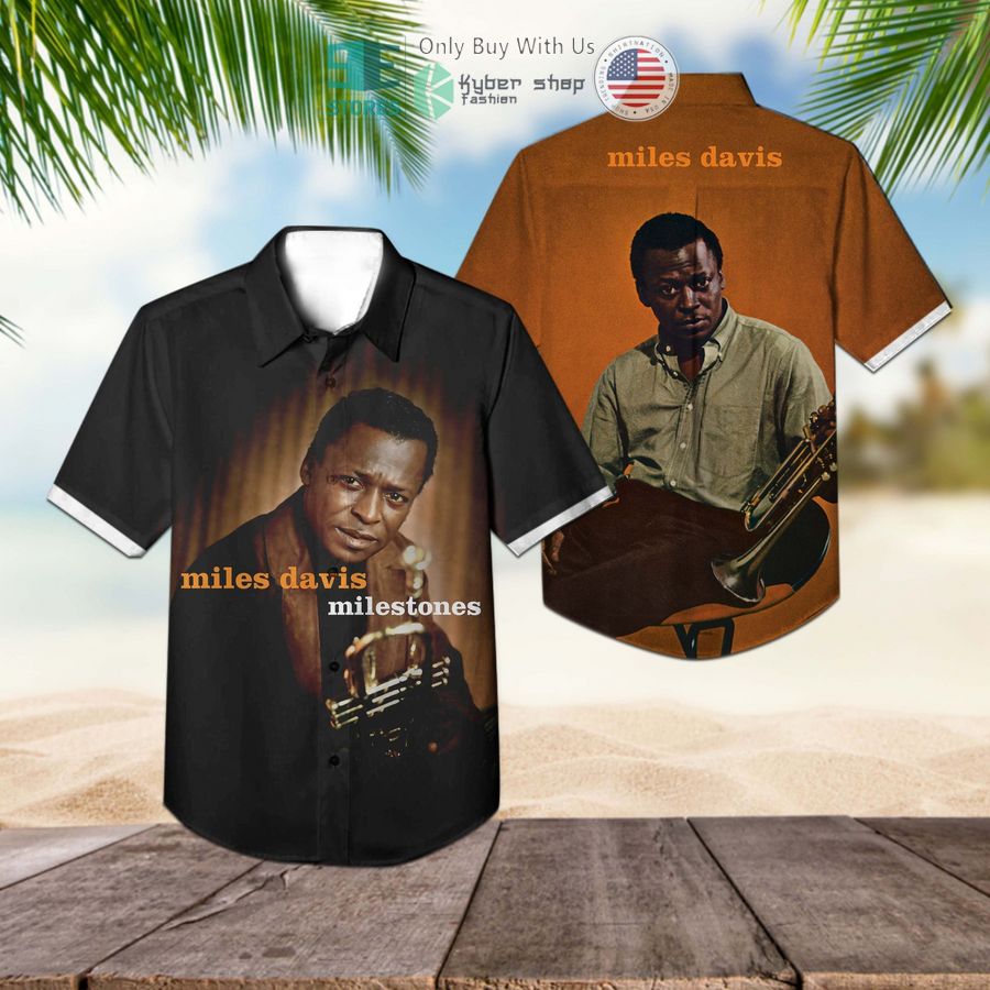 miles davis milestones album hawaiian shirt 1 42942