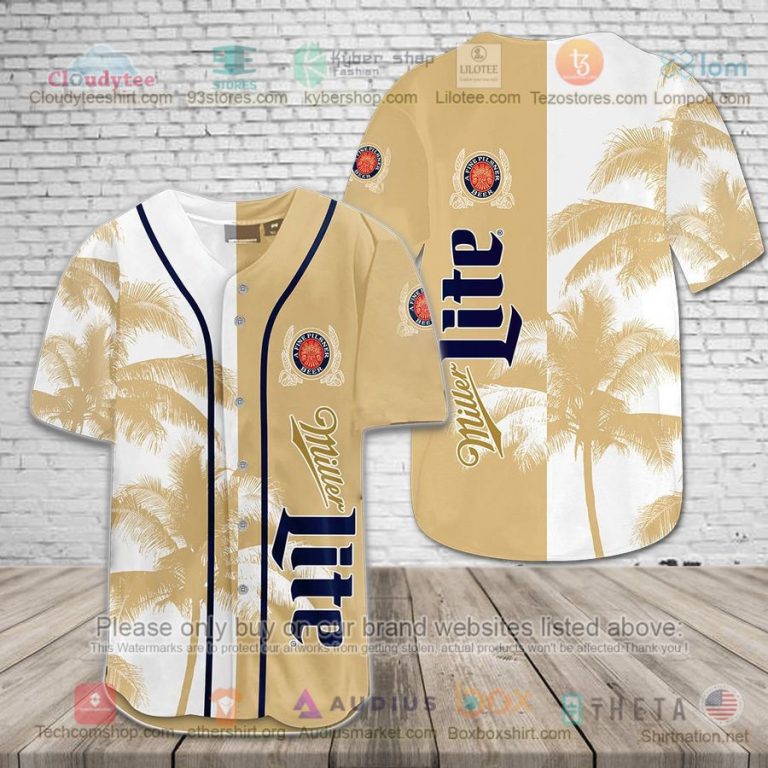 miller lite palm tree baseball jersey 1 95808