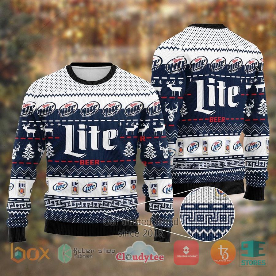 miller lite ugly christmas sweater 1 16073