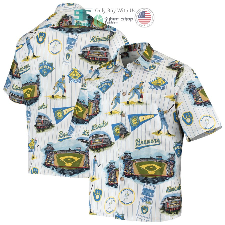 milwaukee brewers reyn spooner scenic navy hawaiian shirt 1 57001