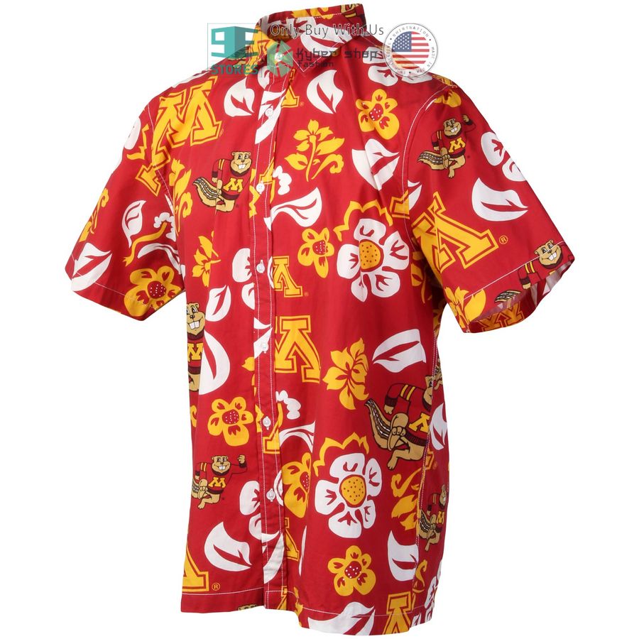 minnesota golden gophers wes willy floral maroon hawaiian shirt 2 24458
