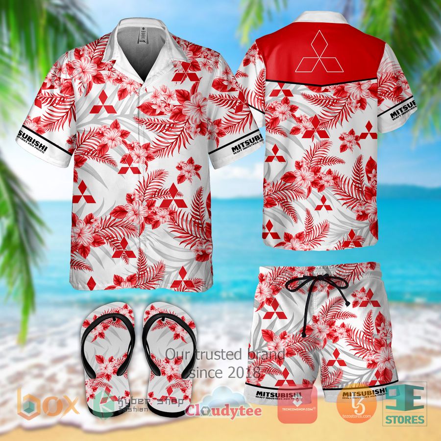 mitsubishi heavy hawaiian shirt shorts 1 88662