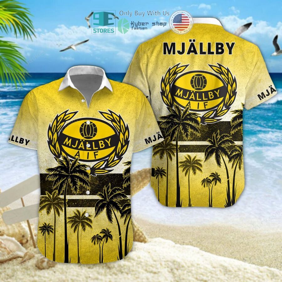 mjallby yellow hawaii shirt shorts 1 40073