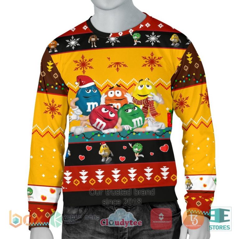 mm chocolate yellow ugly christmas sweater 3 79398