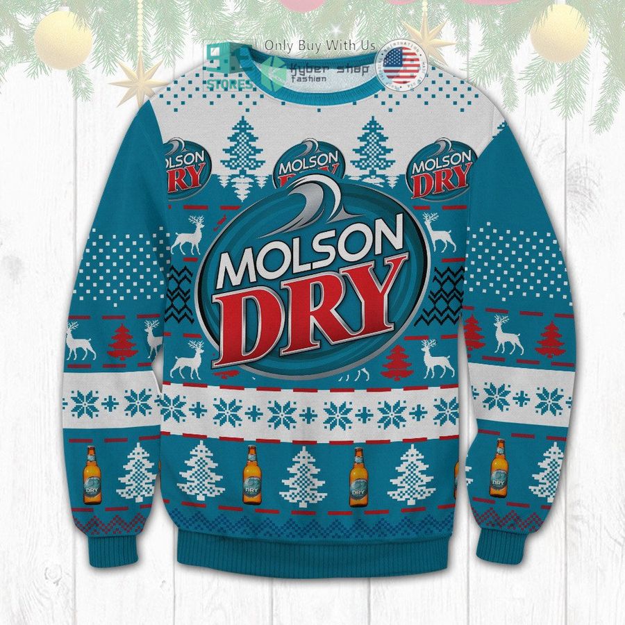 molson dry christmas sweatshirt sweater 1 75878