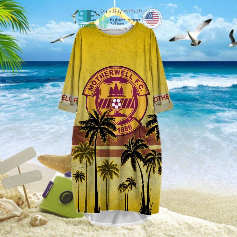 motherwell football club yellow hawaii shirt shorts 17 11336