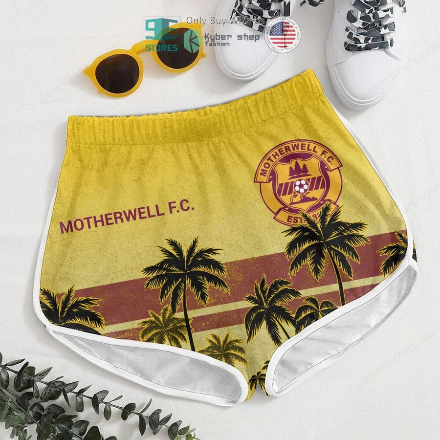motherwell football club yellow hawaii shirt shorts 6 46507