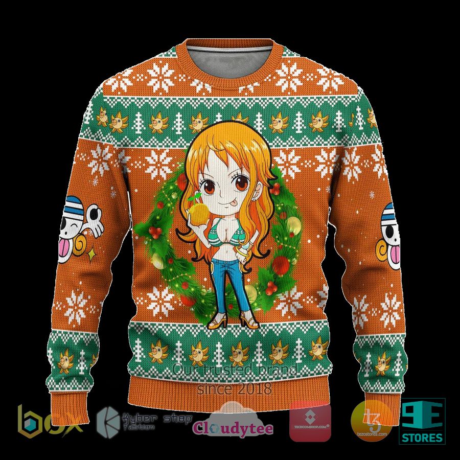 nami one piece anime ugly christmas sweater 1 98418