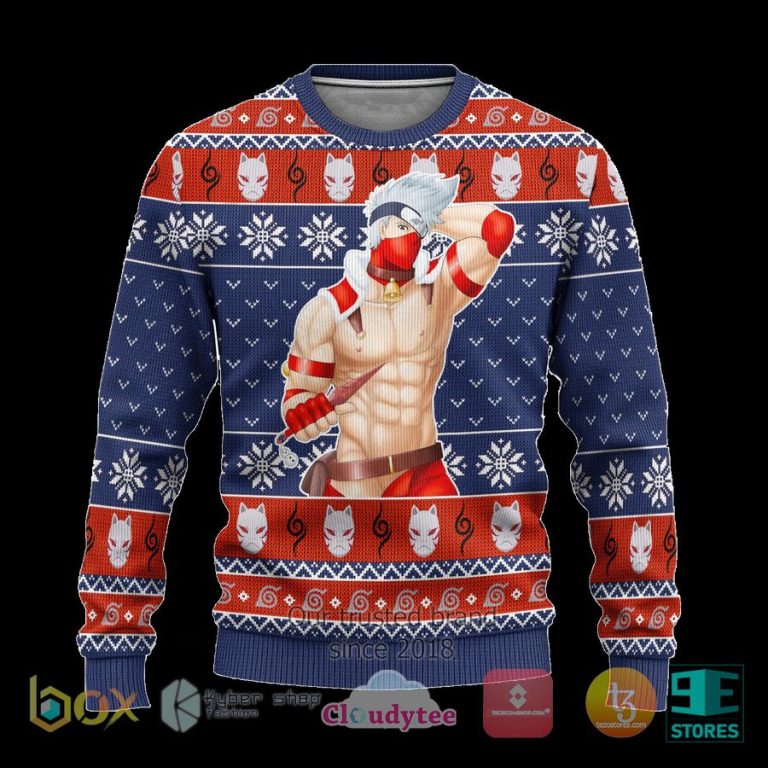 naruto kakashi hatake anime ugly christmas sweater 1 15138