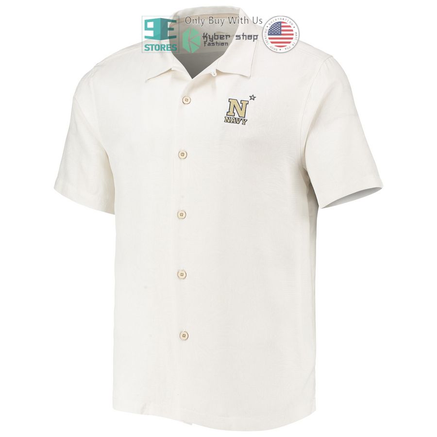 navy midshipmen tommy bahama tropic isles camp white hawaiian shirt 2 40360