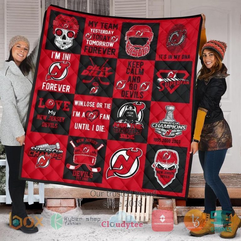 new jersey devils quilt blanket 2 59916