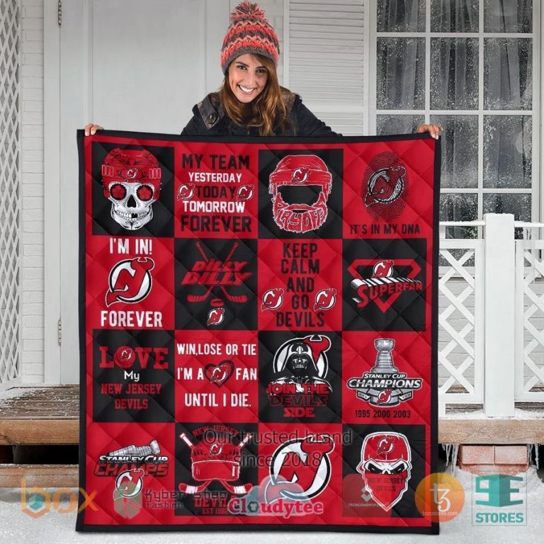 new jersey devils quilt blanket 3 86022