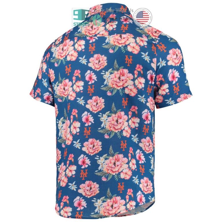 new york mets foco floral linen royal hawaiian shirt 3 10683