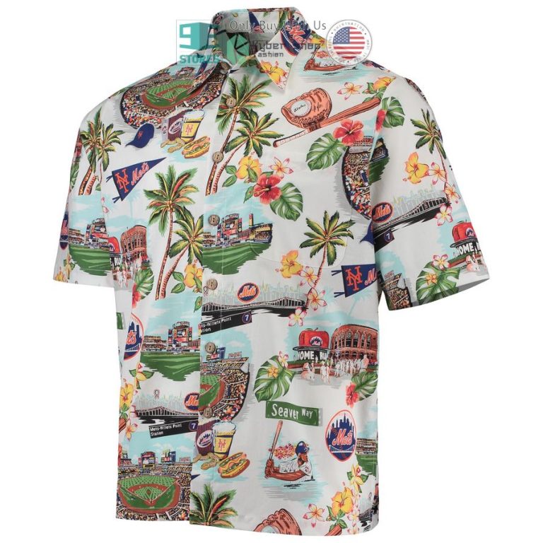 new york mets reyn spooner scenic white hawaiian shirt 2 77199