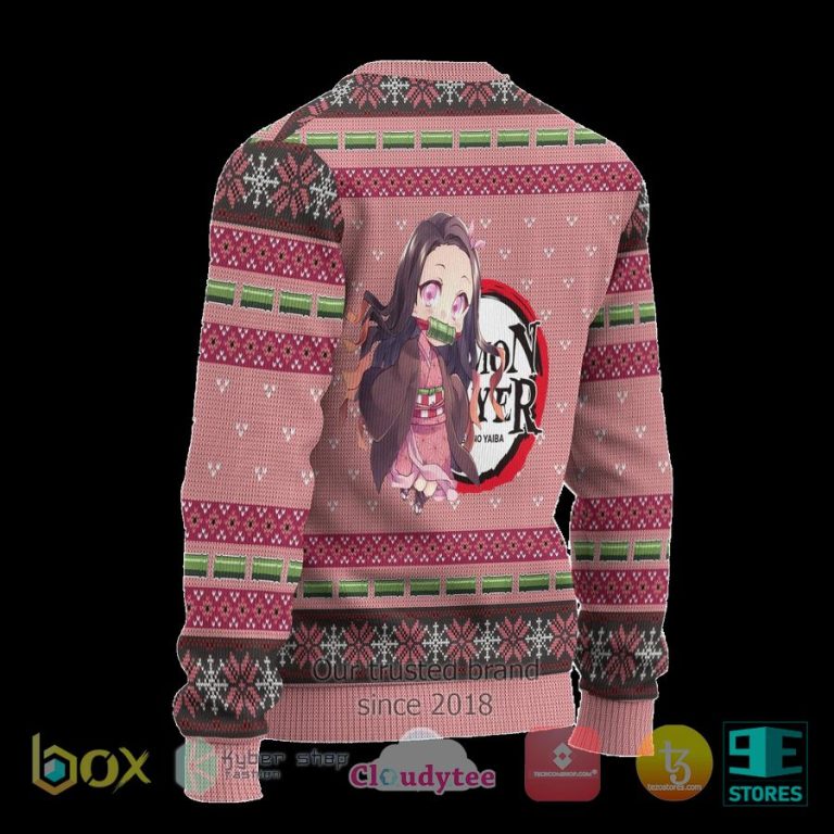 nezuko demon slayer anime ugly christmas sweater 2 63171