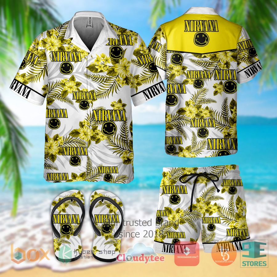 nirvana band hawaiian shirt shorts 1 36826