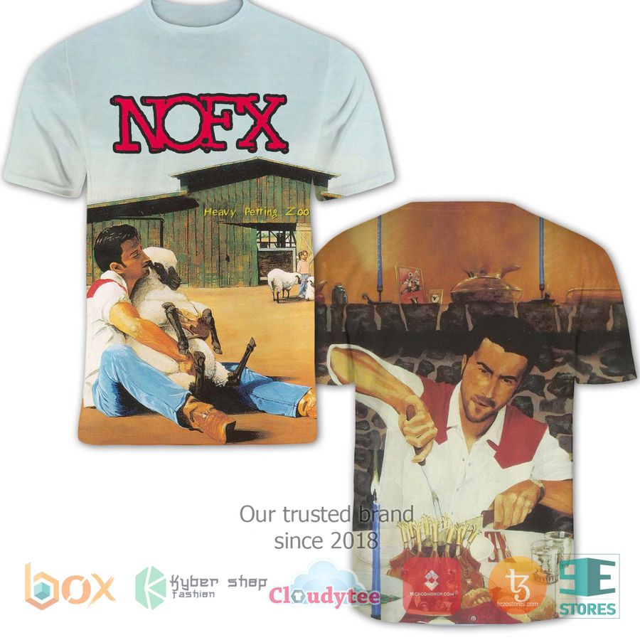 nofx band heavy petting zoo album 3d t shirt 1 5748