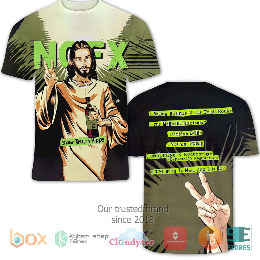 nofx band never trust a hippy album 3d t shirt 1 91909