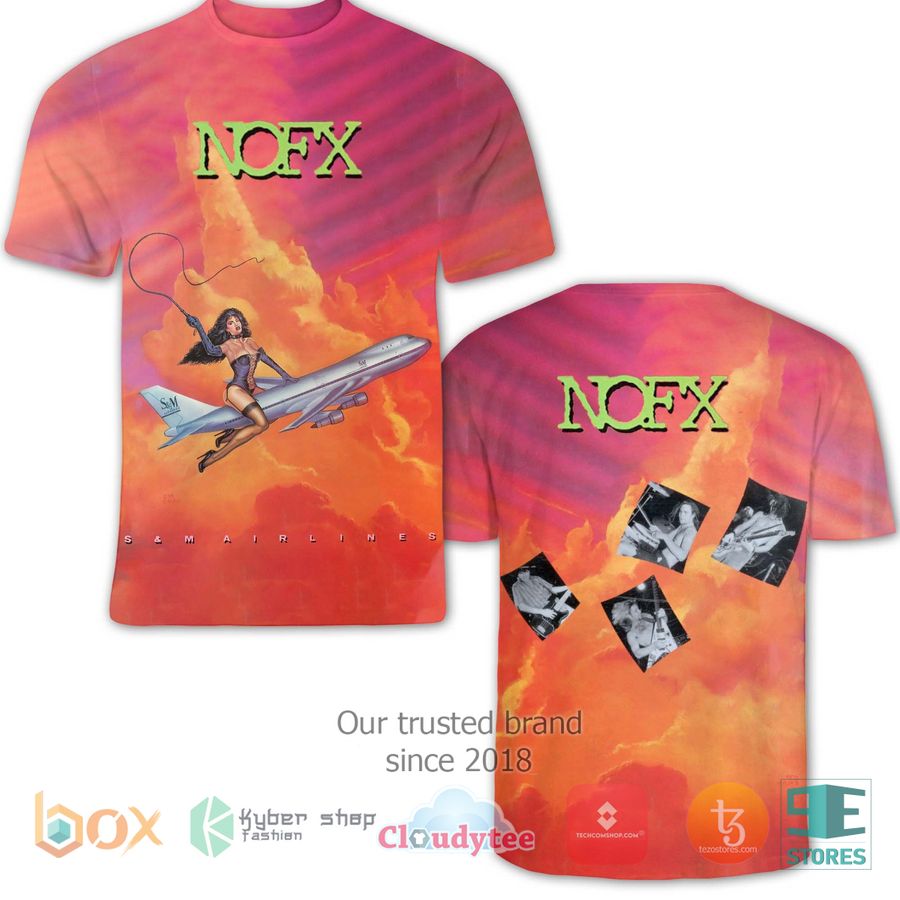 nofx band sm airlines album 3d t shirt 1 35725