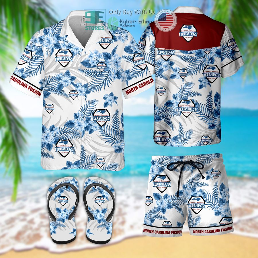 north carolina fusion hawaiian shirt flip flops 1 48269