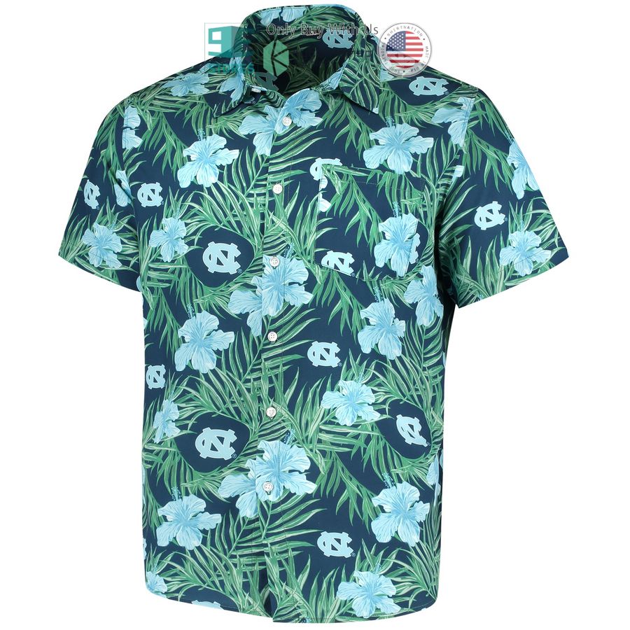 north carolina tar heels floral carolina blue hawaiian shirt 2 70217