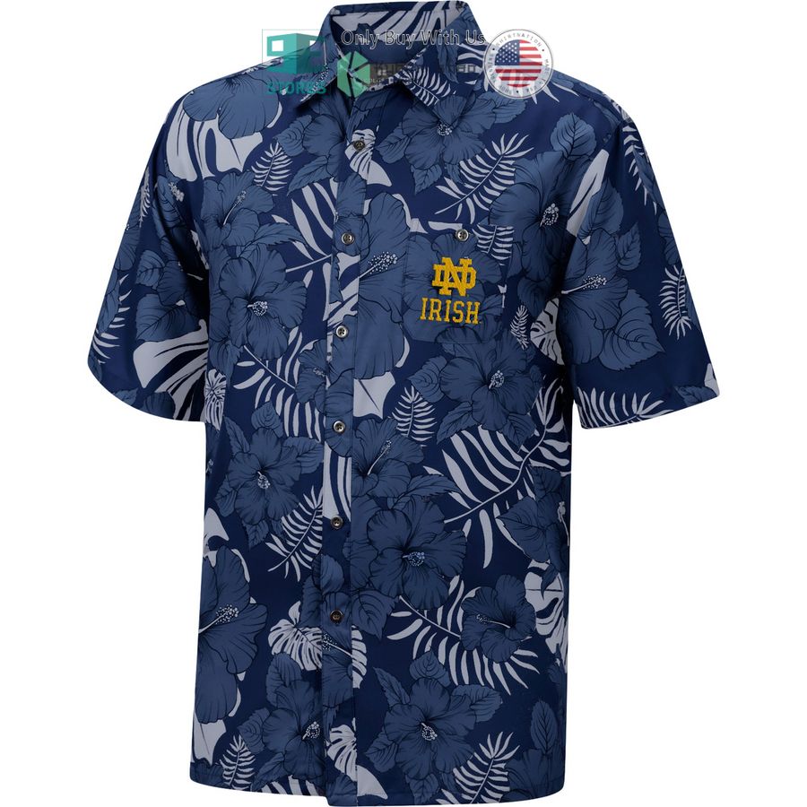 notre dame fighting irish colosseum the dude camp navy hawaiian shirt 2 28703