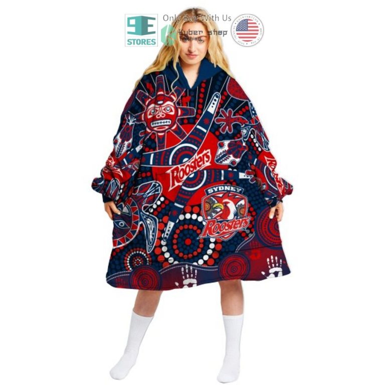 nrl sydney roosters sherpa hooded blanket 1 59994