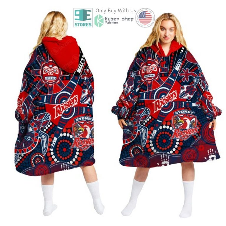 nrl sydney roosters sherpa hooded blanket 3 62286