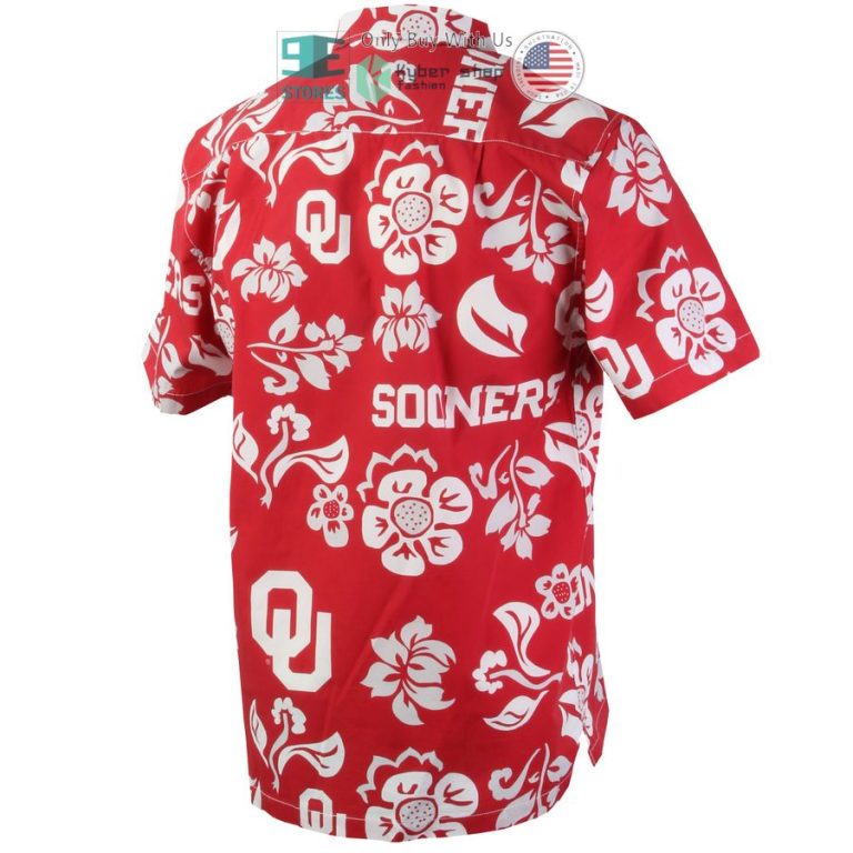 oklahoma sooners wes willy floral crimson hawaiian shirt 3 39342