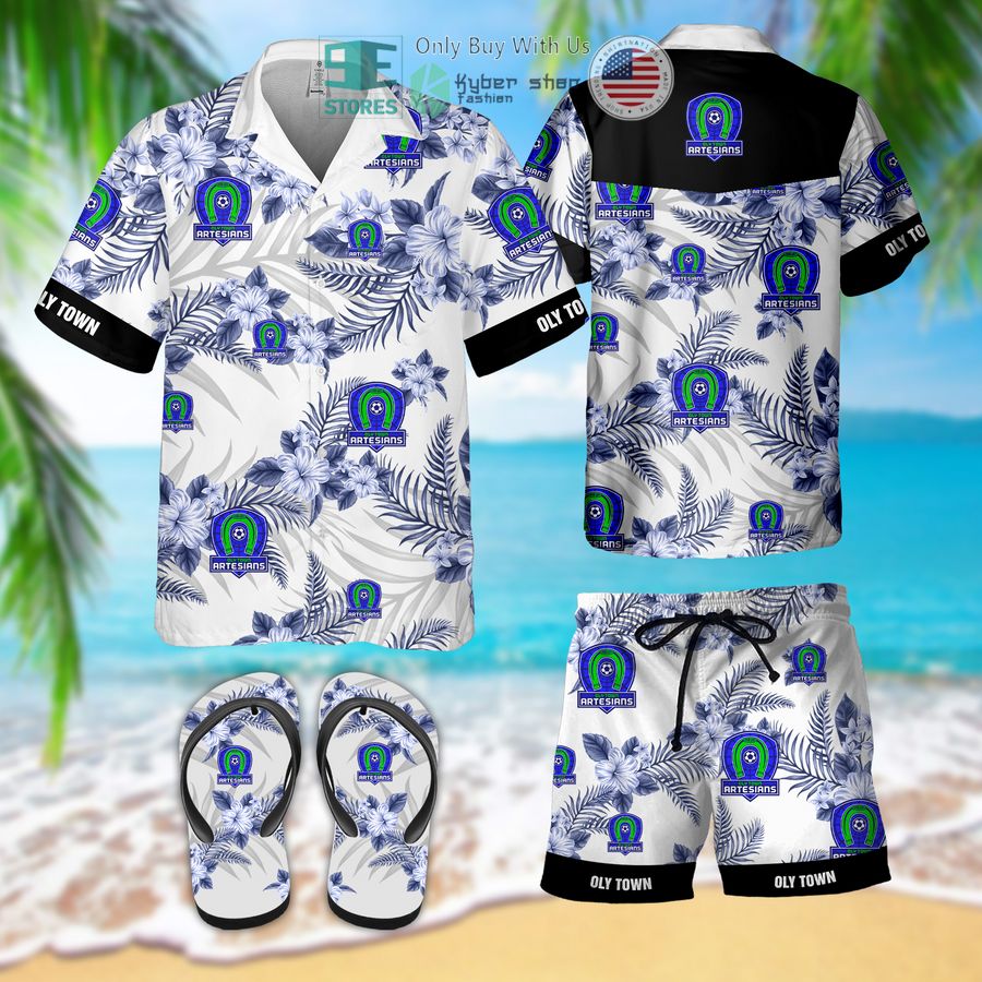 oly town hawaiian shirt flip flops 1 54560