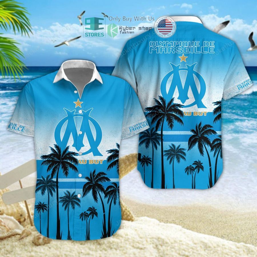 olympique de marseille palm tree hawaiian shirt shorts 1 74936