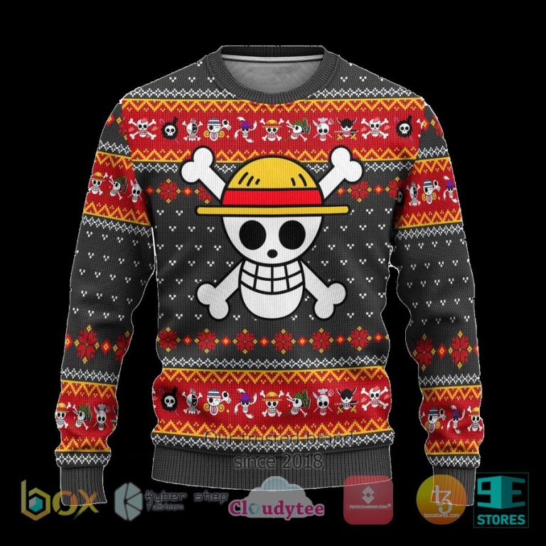 one piece anime symbol xmas ugly christmas sweater 1 84677