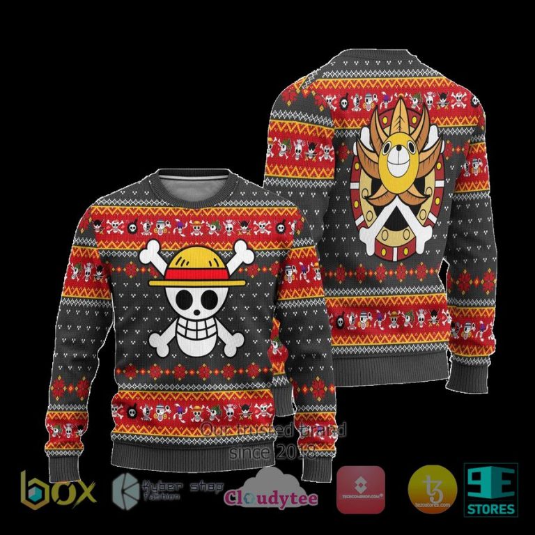 one piece anime symbol xmas ugly christmas sweater 3 74308