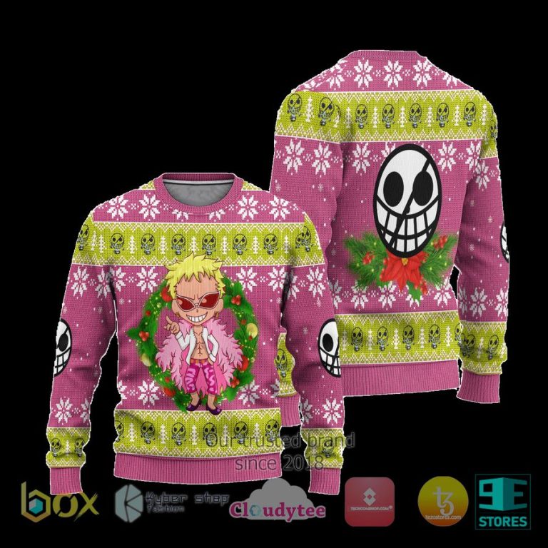 one piece donquixote anime ugly christmas sweater 3 11588