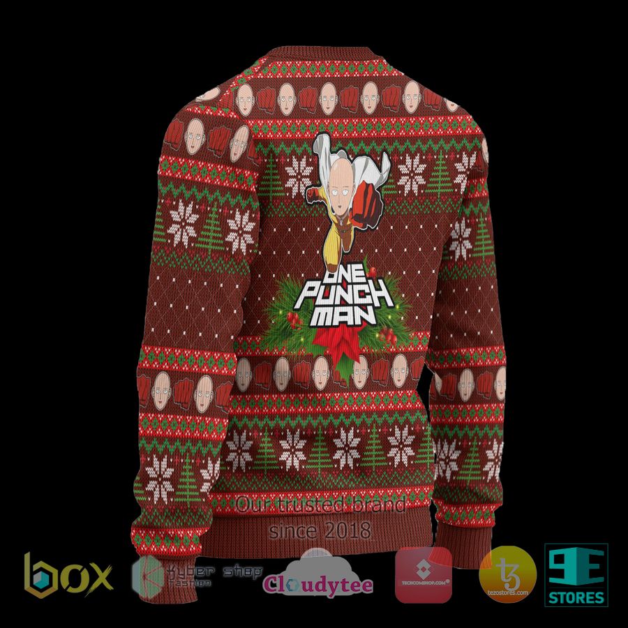 one punch man anime xmas ugly christmas sweater 2 91412