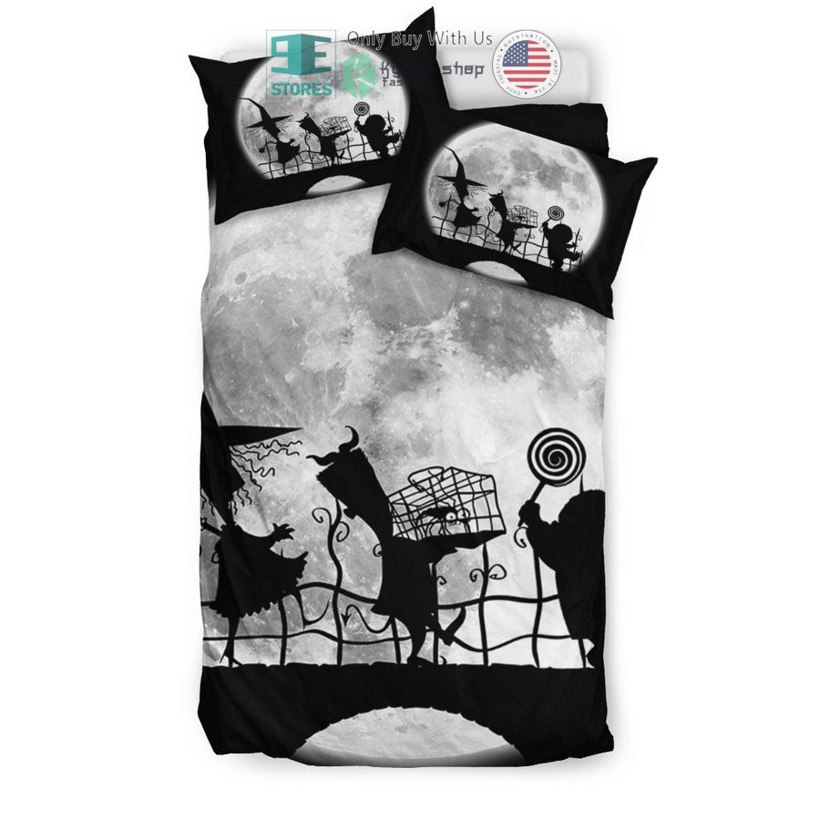 oogie boogie the nightmare before christmas black white bedding set 2 34289