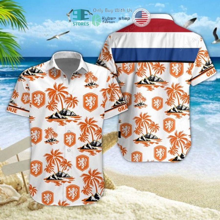 oranje netherlands national football team hawaiian shirt shorts 1 48809