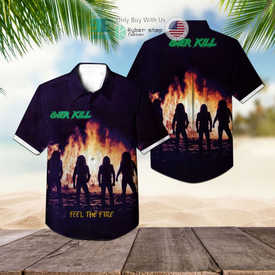 overkill band feel the fire album hawaiian shirt 1 62422