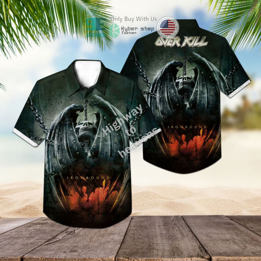 overkill band ironbound album hawaiian shirt 1 99966