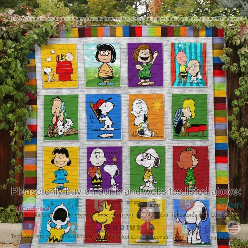 peanuts cartoon characters quilt 2 14614